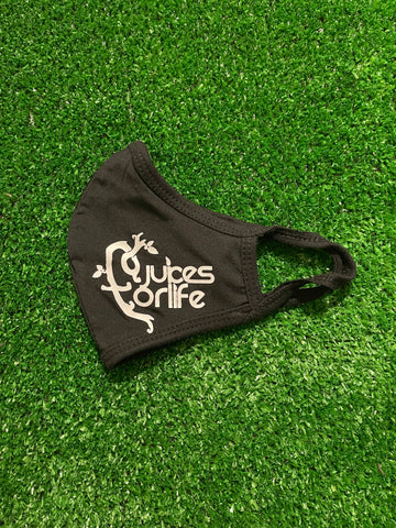 Black "Juices For Life" Logo Facemask